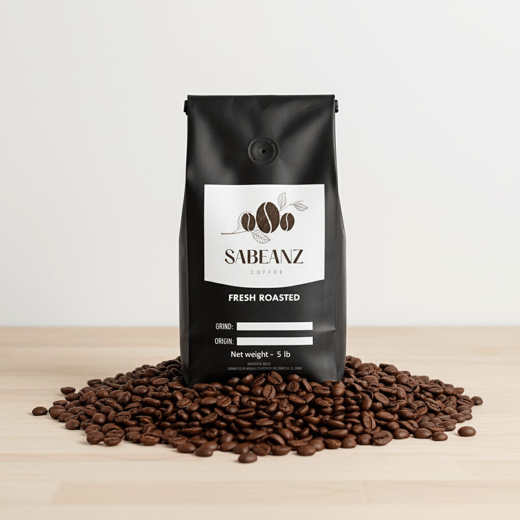 Papua New Guinea Coffee: Washed Medium Roast Single Origin Coffee Whole Bean - Multiple Sizes - Caramel Honey Notes - Sabeanz Coffee & Tea