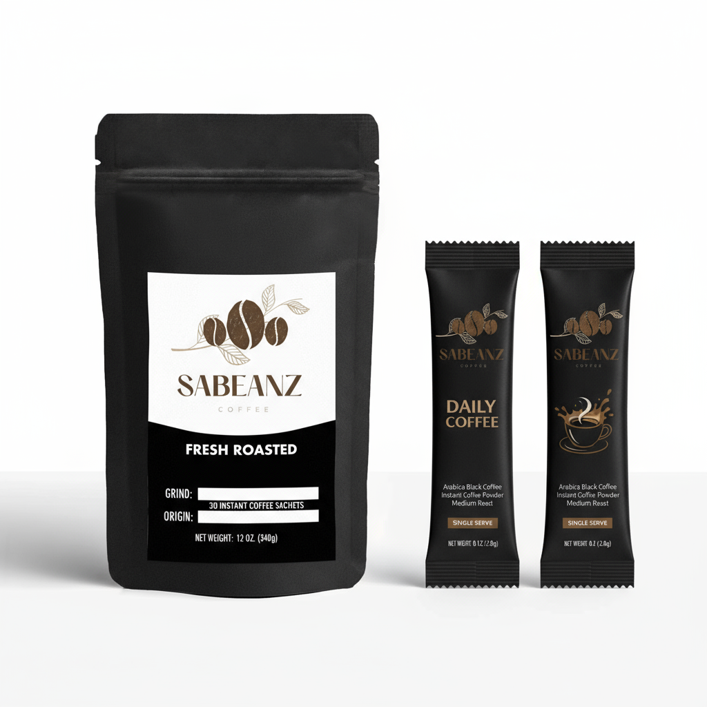 Sabeanz Instant Coffee Bag and Sachets