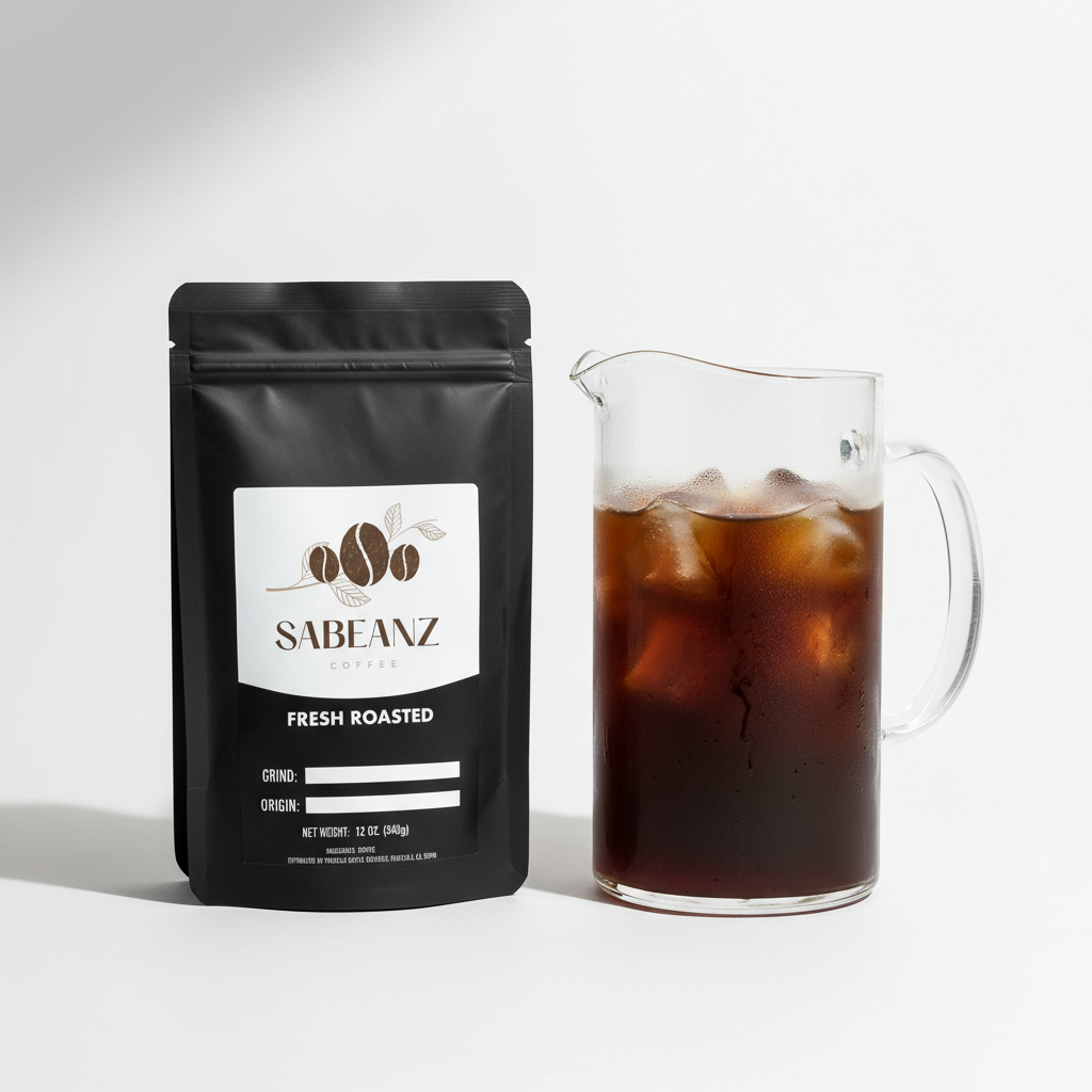 Sabeanz 12oz bag with cold coffee pitcher