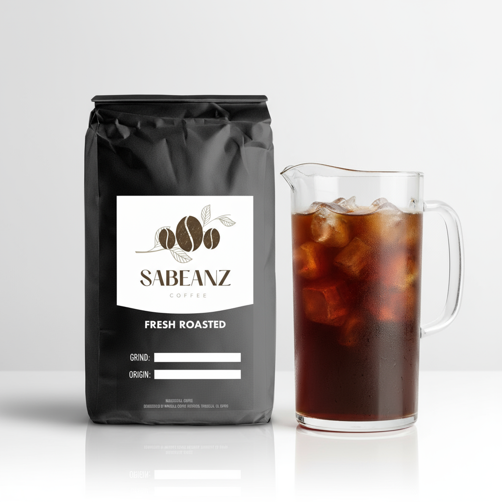 Large bag with large cold coffee pitcher