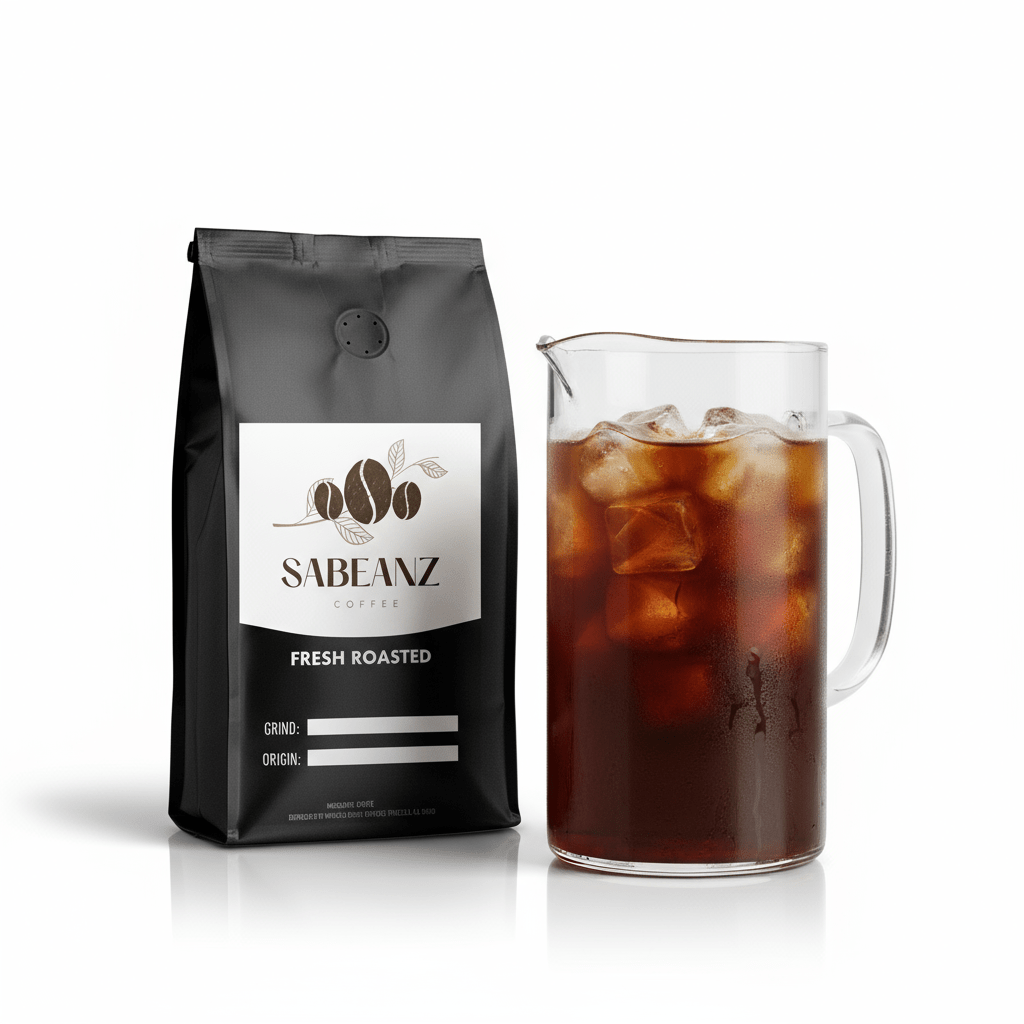 Blend Medium Roast Coffee Coarse Ground - Multiple Sizes - Chocolate Cold Brew - Sabeanz Coffee & Tea
