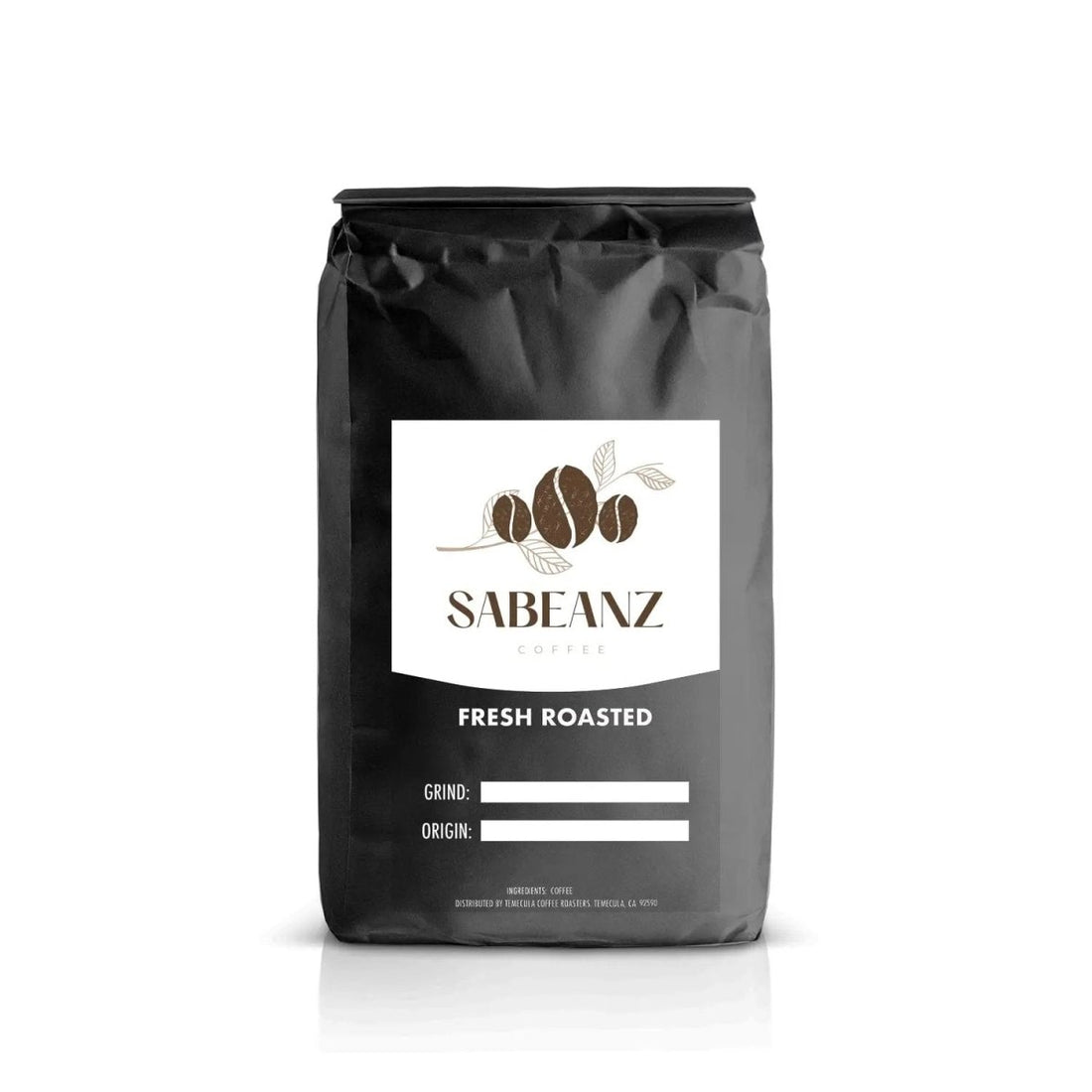 Blend Medium Roast Coffee Ground/Whole Bean - Multiple Sizes - Festive Peppermint Flavor - Sabeanz Coffee & Tea