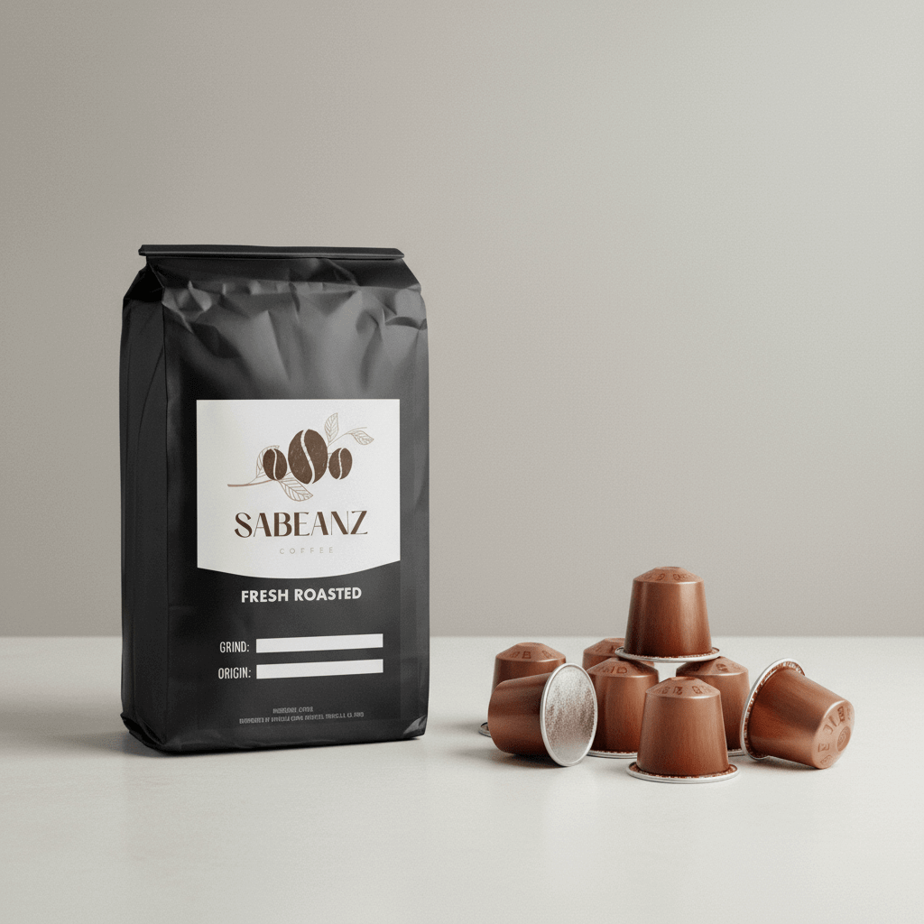 Blend Medium Roast Coffee Pods - 12 Pack - K - Cup Compatible - Sabeanz Coffee & Tea