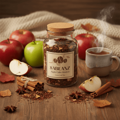 Caffeine - Free Herbal Tea Loose Leaf - 3oz - Spiced Apple Rooibos - Sabeanz Coffee & Tea