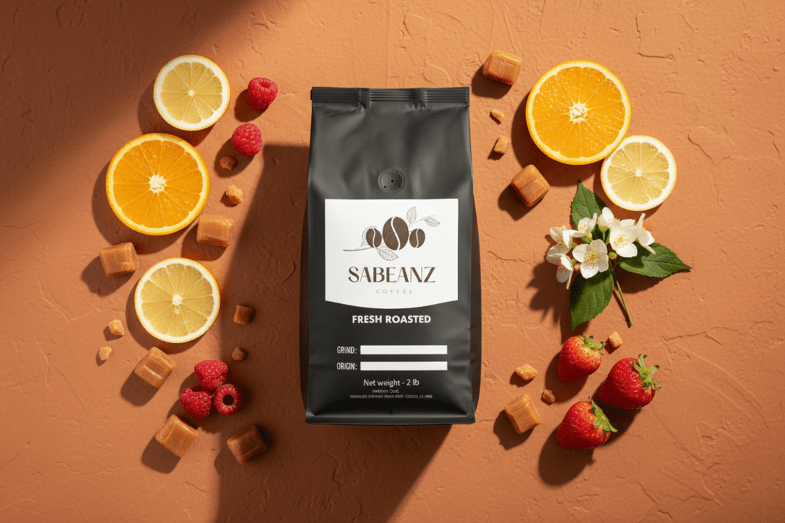 Colombia: Medium Roast Coffee - Ground/Whole Bean - Multiple Sizes - Citrus Flavor - Sabeanz Coffee & Tea
