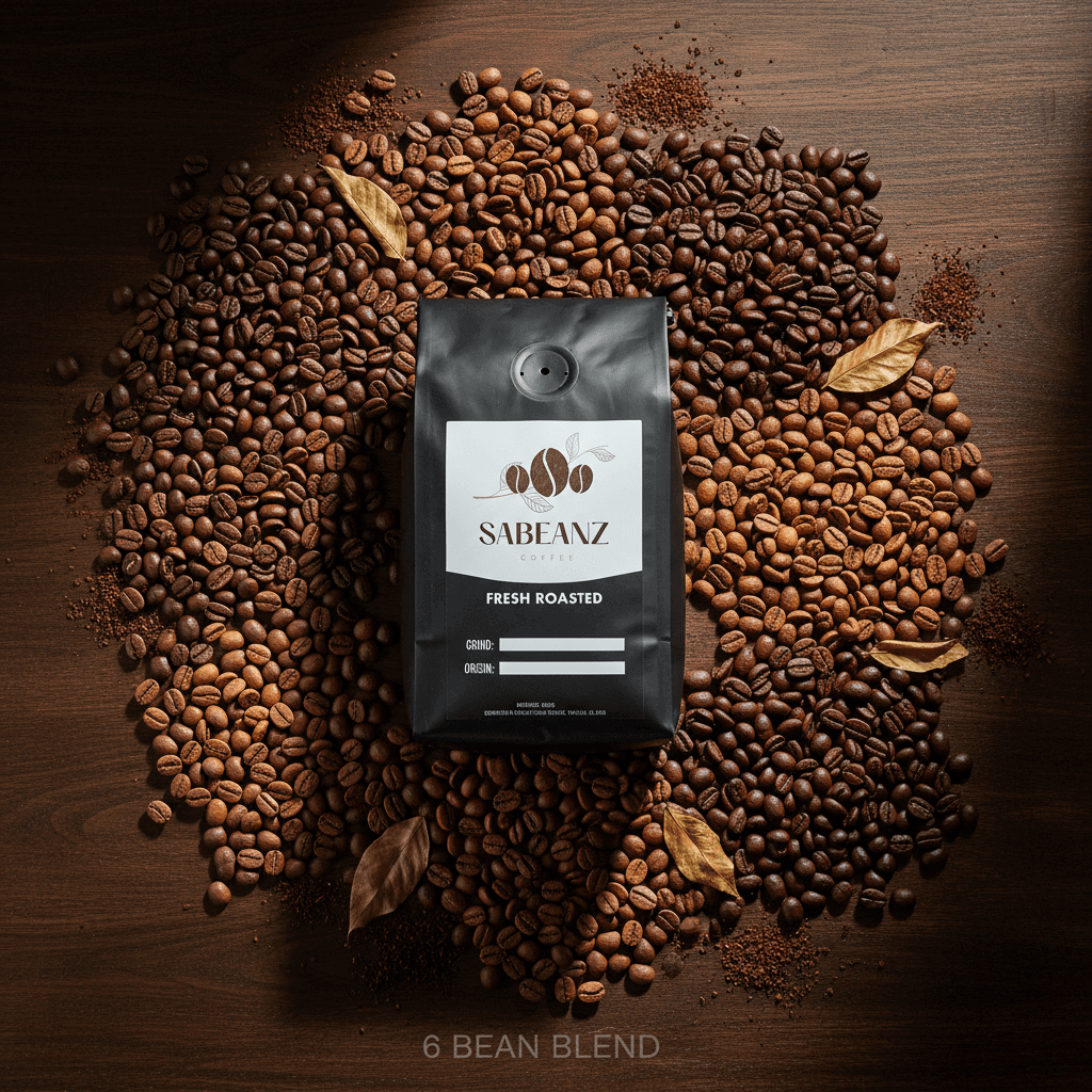 Flavored Coffee Sample Pack - 6 Varieties x 2oz - Gourmet Tasting Collection - Sabeanz Coffee & Tea