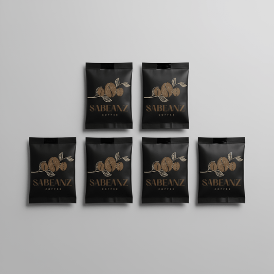 Flavored Coffee Sample Pack - 6 Varieties x 2oz - Gourmet Tasting Collection - Sabeanz Coffee & Tea