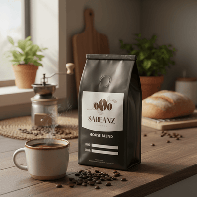 French Roast: African Blend Dark Roast Coffee Ground/Whole Bean - Multiple Sizes - Bold Chocolate Notes - Sabeanz Coffee & Tea
