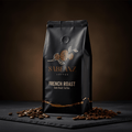 French Roast Coffee: African Single Origin Dark Roast Coffee Ground/Whole Bean - Multiple Sizes - Chocolate Notes - Sabeanz Coffee & Tea