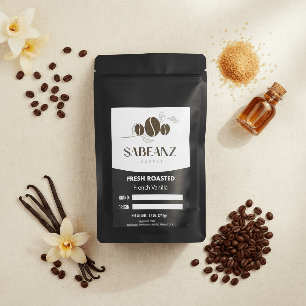 French Vanilla : Blend Medium Roast Coffee - Sabeanz Coffee & Tea