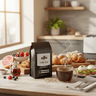 Gourmet Donut Shop: Blend Light - Medium Roast Coffee Ground/Whole Bean - Multiple Sizes - Caramel Chocolate - Sabeanz Coffee & Tea