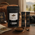 Instant Coffee: Premium Instant Coffee Single Serve - 30 Sachets - Travel Convenient - Sabeanz Coffee & Tea