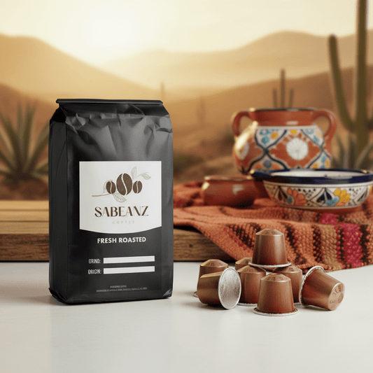 Mexico Coffee Pods: Mexico Single Origin Medium Roast Coffee Pods - 12 Pack - Chocolate Citrus Notes - Sabeanz Coffee & Tea