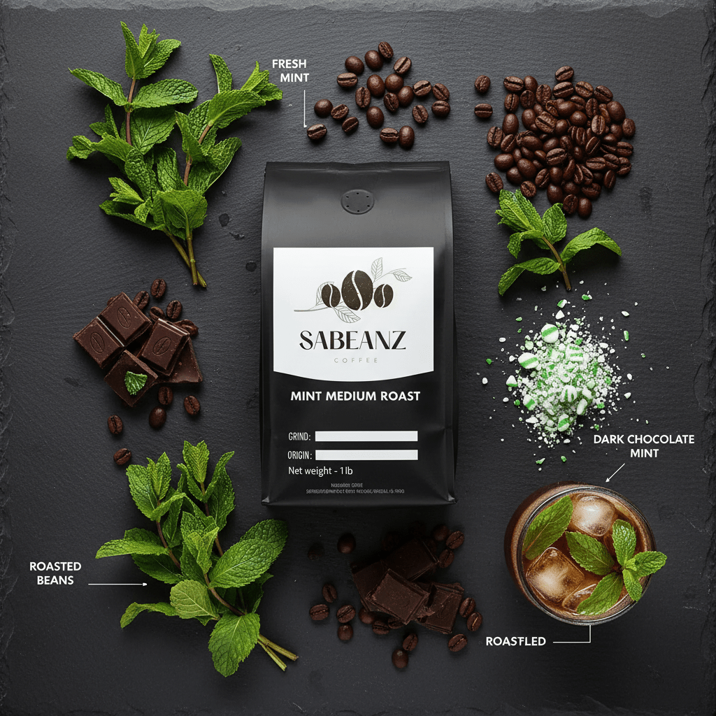Mint flavored - Medium Roast - Sabeanz Coffee & Tea
