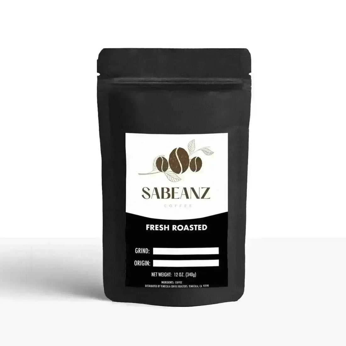 Blend Medium Roast Coffee Ground/Whole Bean - Multiple Sizes - Festive Peppermint Flavor - Sabeanz Coffee & Tea