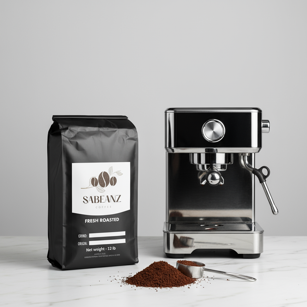 Sabeanz 12lb espresso grind with espresso machine