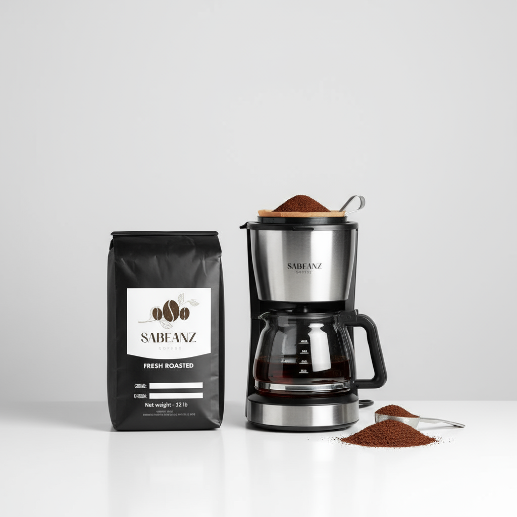 Sabeanz 12lb standard grind with drip coffee maker