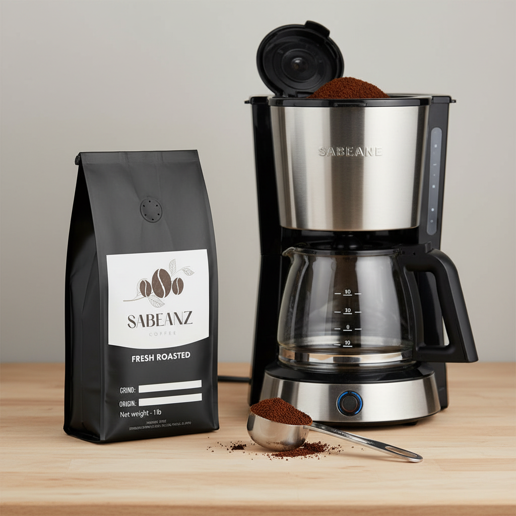 Sabeanz 1lb standard grind with drip coffee maker