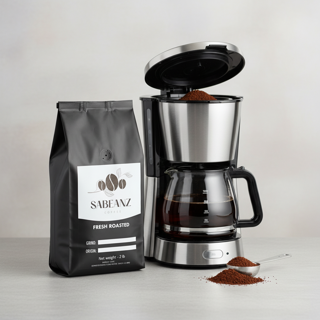 Sabeanz 2lb standard grind with drip coffee maker