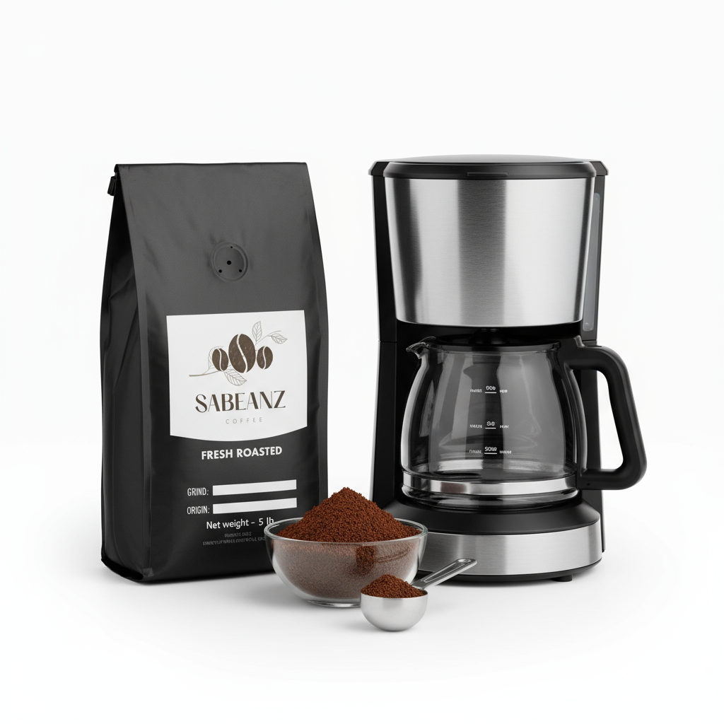 Sabeanz 5lb standard grind with drip coffee maker