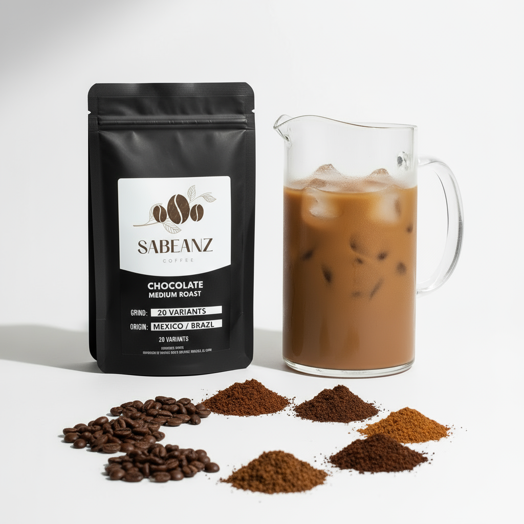 Sabeanz Chocolate medium roast with multiple grind options