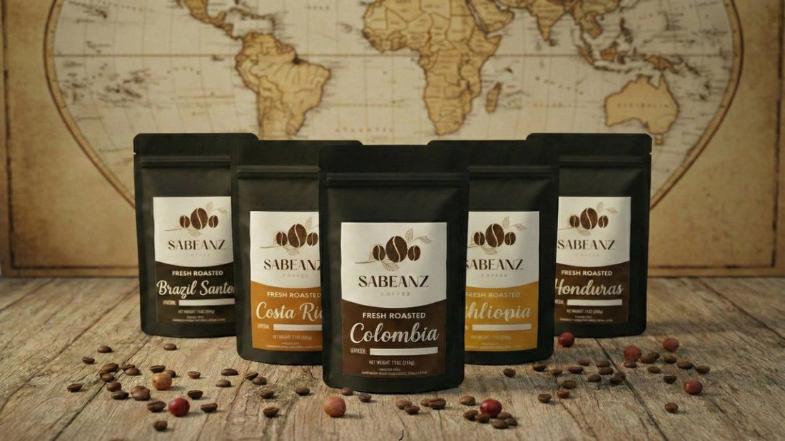 Single Origin Favorites Sample Pack - 6 Varieties - Sabeanz Coffee & Tea