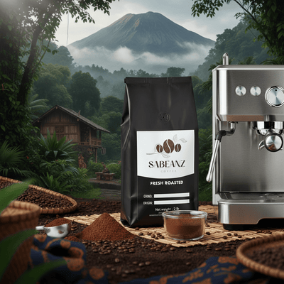 Sumatra: Wet - Hulled Medium Roast Single Origin Coffee Ground/Whole Bean - Multiple Sizes - Earthy Chocolate - Sabeanz Coffee & Tea